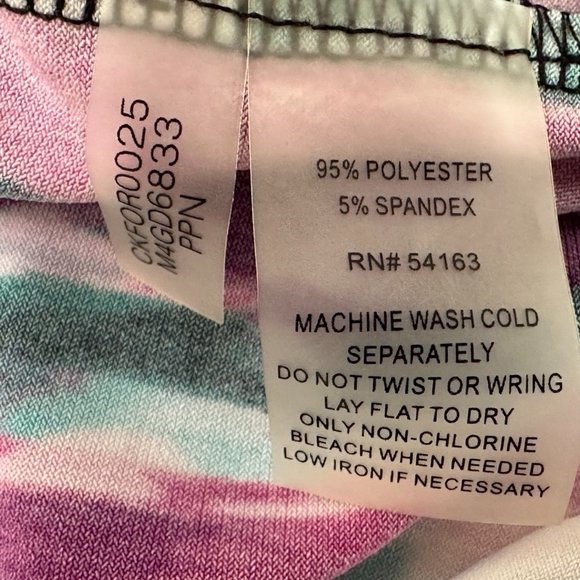 Classy Calvin Klein Women's 3/4 Sleeve Ruched Abstract Print Dress Sz M - Picture 10 of 12